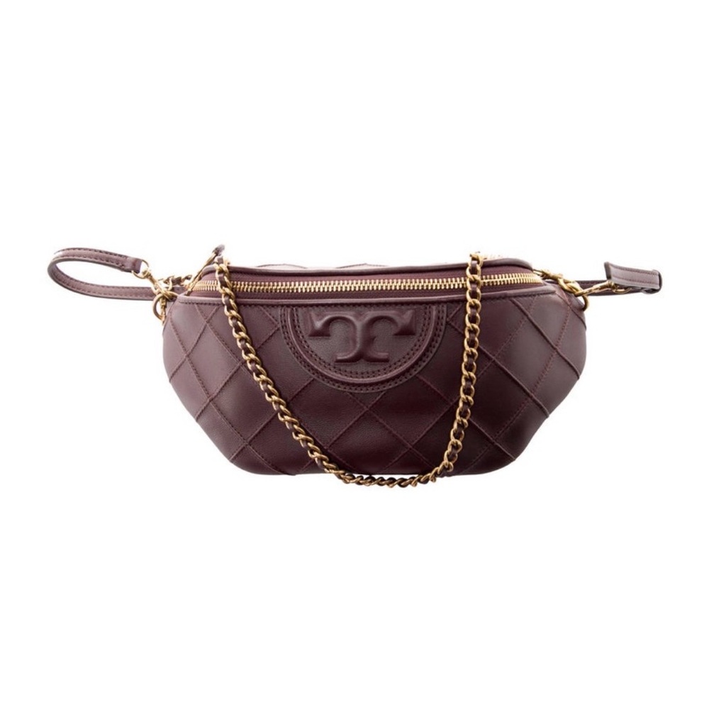 Tory Burch Dark Brown/ Deep burgundy Quilted Crossbody Bag. Brand new! Used once